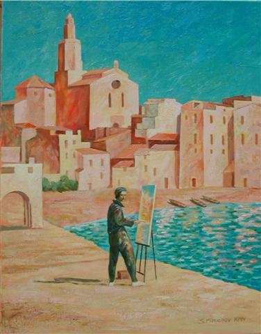 Salvador Dalí, at the Age of 20, Painting Port Alguer in 1924